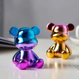 Decorative Objects Figurines Creative Cartoon Bear Office Desk Figurines Home Decoration Home Accessories Arts and Crafts Supplies T240505
