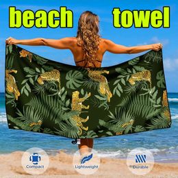 1 piece of ultra-fine Fibre beach towel sand free portable ultra light swimming pool towel with pocket sports swimming shawl beach towel 240426
