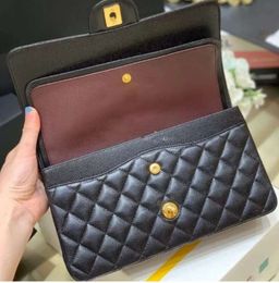 10A Designer bag Mirror quality Jumbo Double Flap Bag Luxury 23cm 25CM 30cm Real Leather Caviar Lambskin Classic All Black Purse Quilted Handbag Shoulde 11998ess