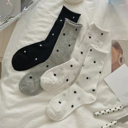 Women Socks Thin Spring Summer Absorb Sweat Breathable Loose Female Casual Hollow Out Dots Fashion Ladies Mesh