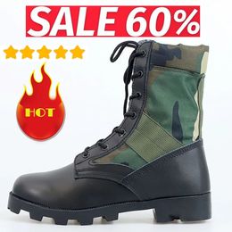 Tactical military boots mens training special high top military shoes outdoor shock absorption hard sole waist hiking robot 240430