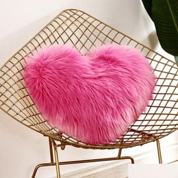 Cushion/Decorative Pillow Cushiondecorative Pink Heart Shape Throw Sofa Seat Cushion Stuffed P Doll Toy Home Decoration Cushions Wed Dhpie