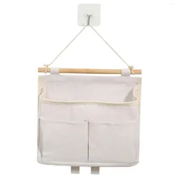 Storage Bags Wall Mount Hanging Linen Organiser With Sticky Hook For Bathroom Kitchen Dormitory