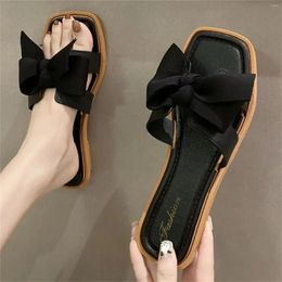 Slippers 2024 Spring/summer Bow Women PVC Outdoor Leisure All-match Fashion Non-slip Beach Home Durable Ms Sandals