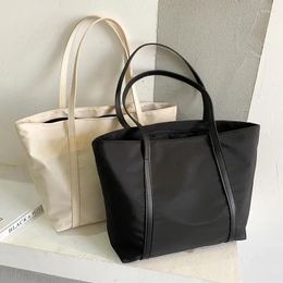 Shoulder Bags Simple Solid Colour Bag Handbag Oxford Top-handle Totes Female Large Capacity Shopping Street Zipper For Women