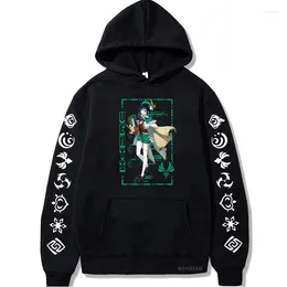 Men's Hoodies Game Genshin Impact Barbatos Aesthetic Kawaii Cartoon Women Winter Long Sleeve Men Harajuku Patchwork Sweatshirts