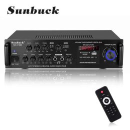 Kit SUNBUCK TAV6188BT 2500W bluetooth 5.0 Audio Amplifier Stereo Home Theater AMP Car Home 5CH AUX USB FM SD