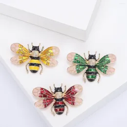 Brooches Cute Enamel Bee For Women Men Insect Pins Scarf Dress Lapel Pin Suit Decorations Banquet Daily Jewellery Gifts