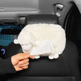 Bottles Car Tissue Cute Little Sheep Bag Armrest Box Cartoon Plush Seat Back Sun Visor Drawer