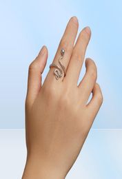 accessories rings s Bamoer 925 Sterling Silver New Retro Dark Punk Open Ring Curved Adjustable Ring Gift Bijoux BSR1991614421