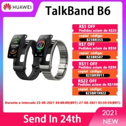 Wristbands Huawei Talkband B6 B5 smart phone wristband 3D curved touch color screen heart rate blood oxygen monitoring sleep analysis