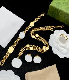 Designer Necklaces Bracelets Earrings Rings For Womens Jewelry Set White Gold Fashion Mens Necklace Bracelet Earring Ring G Jewell7536746