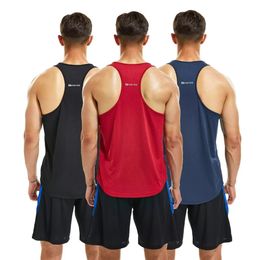 3 Pack Running Muscle Tank Top for Men Dry-Fit Workout Sleeveless Tops Breathable Y-Back Shirts Training Bodybuilding Vests 240425
