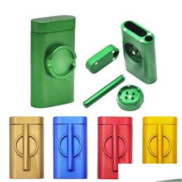 Smoking Pipes Chromium Crusher Metal Grinders 32Mm Herb Tobacco With Dugout Tube Cases Crushers High Quality Factory Drop Delivery Hom Dhf1D
