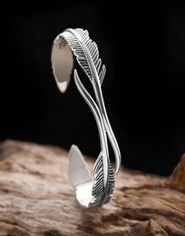 Bangle Creative Design Feather Open Bracelet Unisex Trend Cuff Fashion Men And Women Casual Party Jewelry GiftBangle4045732