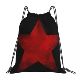 Backpack Red Star Of The Winter Soldier Casual Portable Drawstring Bags Bundle Pocket Sports Bag Book For Travel