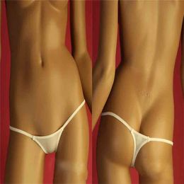 Sexy low-Rise Ice Silk Transparent Sexy G-string Panties G string Micro Thong Plus Size Women Knickers Smooth Briefs FX05 318D