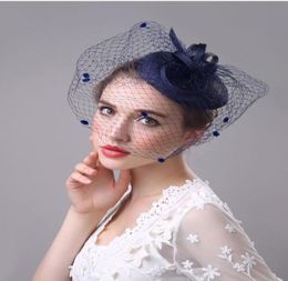 Wedding Hat antique European and American ladies hair ornaments banquet headdress linens net yarn Bridal Party Hat75775051124620