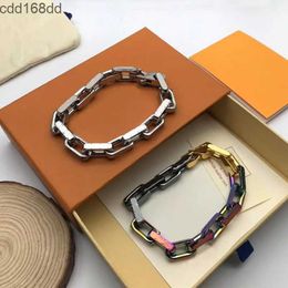 Charm Bracelets 2023 classic Chain designer bracelet mens fashion tempered domineering stainless steel bracelet unisex European and American luxury couple jewel