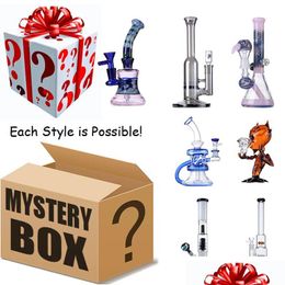Herb Grinder In Stock Blind Box Mystery Suprise Hookah Glass Bongs Water Pipe Smoking Accessories Dab Oil Rigs Perc Pecolators Drop Dhyxb