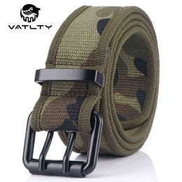 Official Authentic 3 8cm Canvas Belt For Men Hard Alloy Buckle High Quality Natural Canvas Outdoor Work Belt Hiking Accessories H220427 257H