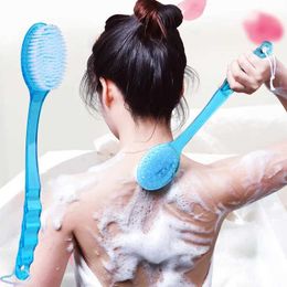 Bath Tools Accessories 1Pc long handled bathroom brush soft hair back ball body mud scrubber shower massage Q240430