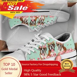 Casual Shoes Boxer Gog Pattern Girls Canvas Sneaker Spring Pink White Lace Up Unisex Light Soft Vulcanised Plus Size 2024