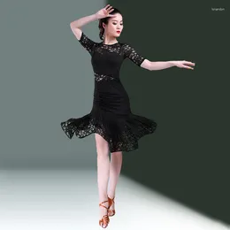 Stage Wear Lace Sexy Clothes Latin Dance Clothing Women Training Dress Performance Samba Line Suit Costume Use