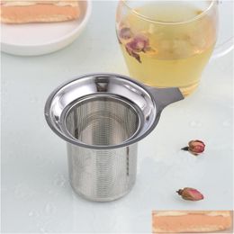 Coffee & Tea Tools Stainless Steel Mesh Infuser Good Grade Reusable Strainer Loose Leaf Filter Metal Teas Strainers Herbal Spice Filte Dh0Hw