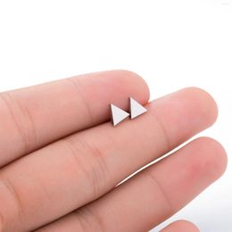 Stud Earrings Stainless Steel Cute Geometric Triangle Women Minimalist Party Casual Wear