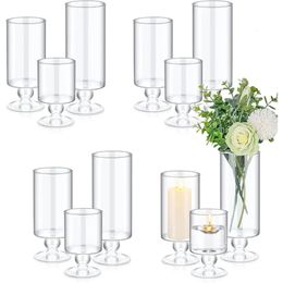 Glass Pillar Candle Holders Glass Cylinder VasesFloating Candle Holder Flower Vase 12 packfor Home Wedding Party Centerpiece 240422