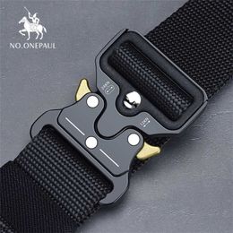 Genuine UACTICAL Belt Quick Release Alloy Military Belt Soft Real Nylon Sports Accessories buckle outdoor Battle sports 220210 188l