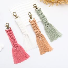 2024NEW Popular woven pendant handmade cotton rope woven key chain and clothing bag hanging decoration fishtail key chain
