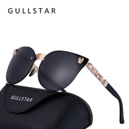 GULLSTAR 2020 Fashion Women Gothic Sunglasses Skull Frame Metal Temple High Quality Sun glasses Feminino Luxury 188o