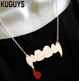 Hallowmas Vampire Tooth Pendant Necklace Fashion Acrylic Jewelry1287631