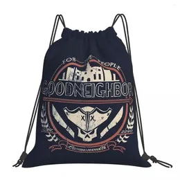 Backpack Goodneighbor Backpacks Fashion Portable Drawstring Bags Bundle Pocket Sports Bag Book For Man Woman Students
