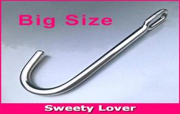 Big Size Stainless Steel Metal Anal Hook Butt Plug with Handle Ring Sex Toys for Men Women Gay Unisex Product Sex Products 179017707897