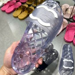 Women Designer Slippers Transparent Slippers PVC Sandals Jelly Sandals Casual Shoes Womens Letter Luxury Clear Slipper Silicone Flip Flops Flat Shoes