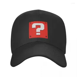 Ball Caps Classic Unisex Cartoom Game Question Block Baseball Cap Adult Adjustable Dad Hat Men Women Hip Hop Snapback Hats