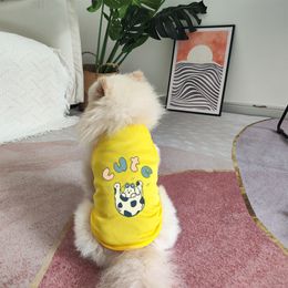 Pet summer cute little animal cartoon print vest cat/dog small and medium-sized Bomei comfortable breathable top is versatile