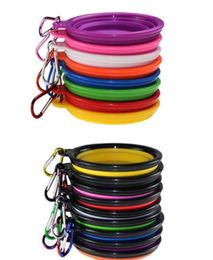 Pet Dog Bowls Sile Puppy Collapsible Feeding Bowls With Climbing Buckle Outdoor Travel Portable Food bbyIrr warmslove7010103