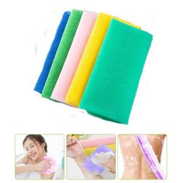 Bath Tools Accessories Long term exfoliation skin on the back of body scrub bath tub massage clean towel double-sided bathroom foam Q240430