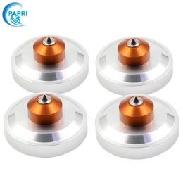 Amplifier PAPRI 4PCS 44x26MM Aluminium Alloy Cone Pad Isolation Base Feet Pads For Audio HIFI DIY Tube Amplifier CD Player DAC Turntable