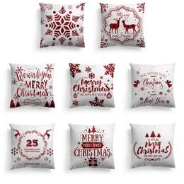 45x45cm Christmas Pillowcase 2020 Christmas Decor for Home Merry Ornament Happy New Year 2021 Noel Navidad Natal F915 256a