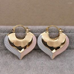 Dangle Earrings Light Luxury Fashion Personalized Women's Gold Color Heart Wedding Anniversary Gift Jewelry