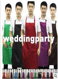 NEW Fashionable 6085CM polyester classic design work apron kitchen apron with pocket couples apron1385974