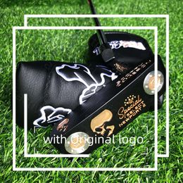 Men's Golf Putter Skull Gold Right Handed High Quality 32/33/34/35 Inches With Cover With Logo 541