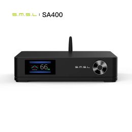 Amplifier SMSL SA400 high resolution POWER Amplifier NJW1195 BASS preamp output Bluetooth 5.0 two digital power amp with remote control