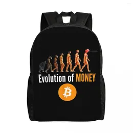 Backpack Evolution Of Money School Computer Bookbag BTC Geek Cryptocurrency Blockchain College Student Daypack Bag