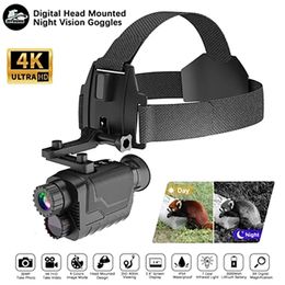 ZIYOUHUNight Vision Monocular Hunting Helmet FHD 4K Video Infrared Camera Headworn Night Vision NV8260 400m 240428